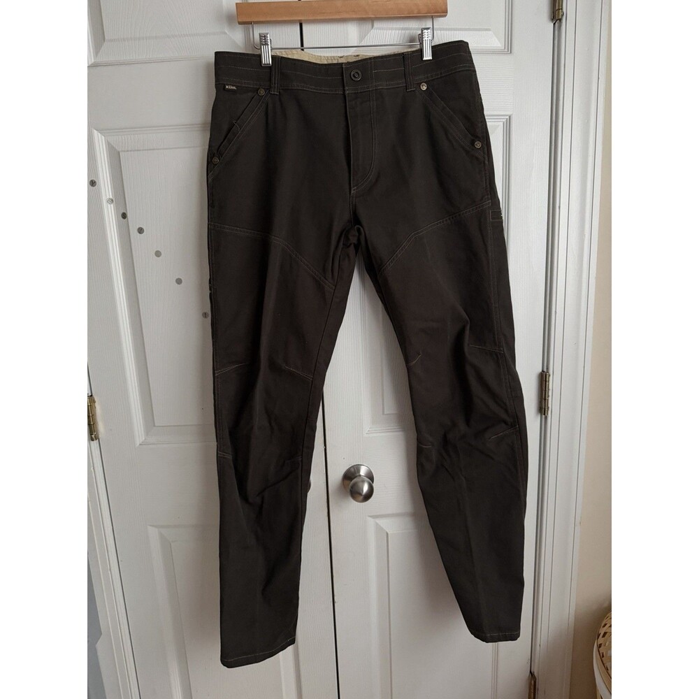 Kuhl The Law Pants Mens 35x34 Brown Canvas Double Knee